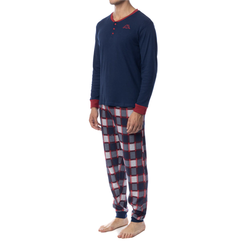 Pigiama uomo invernale Kappa KMW22101 caldo cotone navy