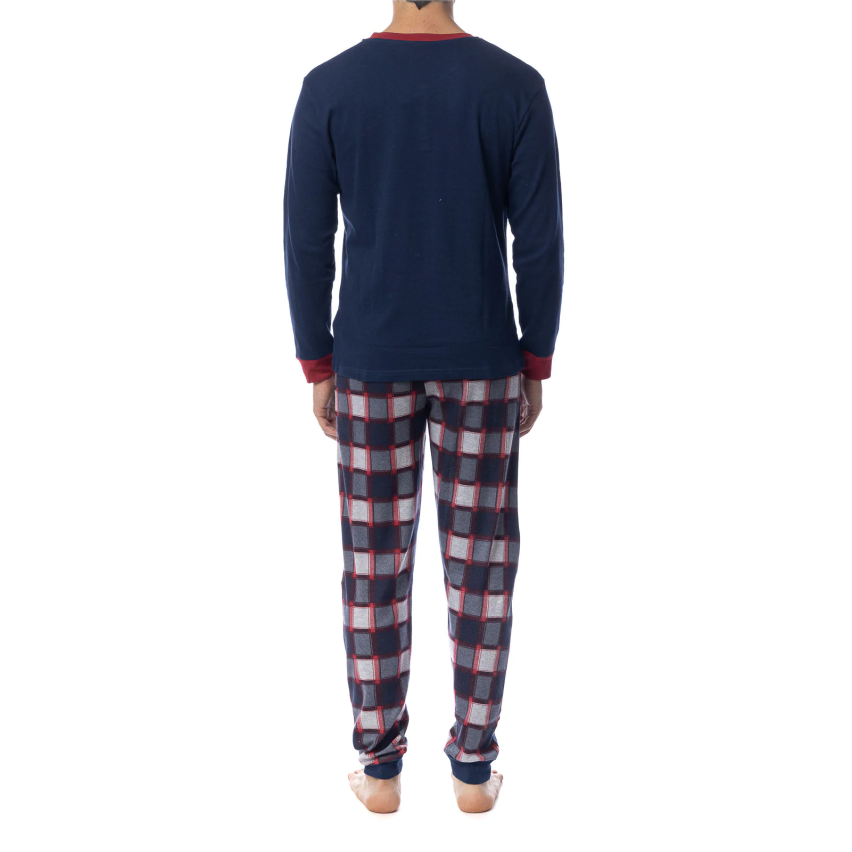 Pigiama uomo invernale Kappa KMW22101 caldo cotone navy
