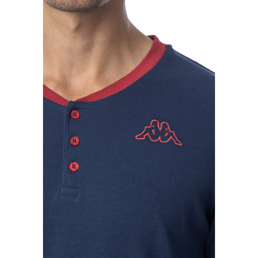 Pigiama uomo invernale Kappa KMW22101 caldo cotone navy