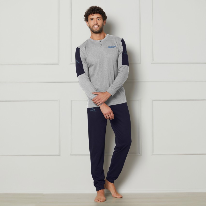 Pigiama Uomo in cotone scollo a serafino Kappa KMS25403