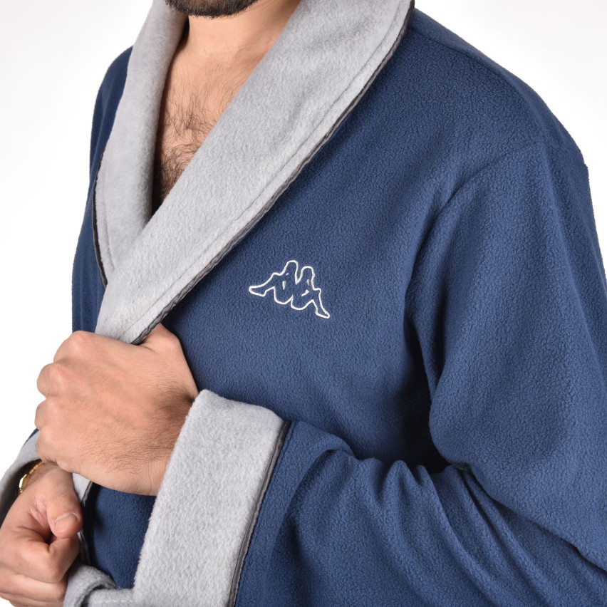 Vestaglia uomo giacca da camera in caldo pile lunga Kappa 21413 navy