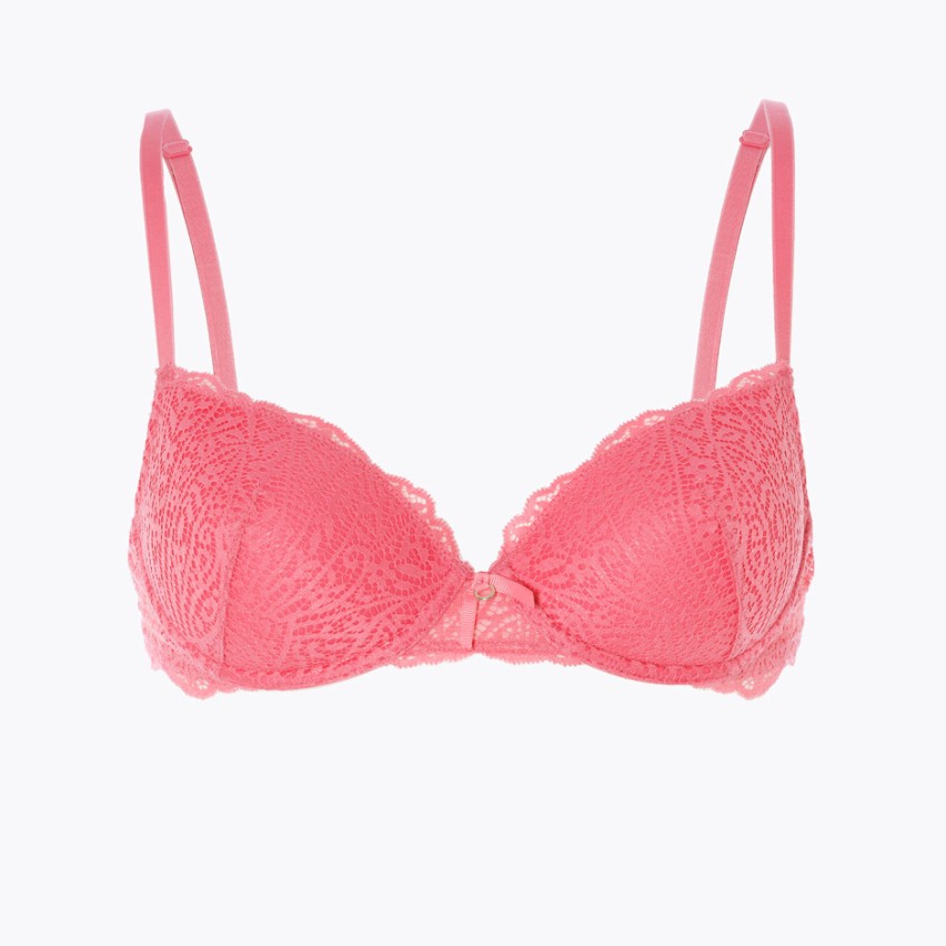 Reggiseno con ferretto in pizzo Lovable rosa corallo L0CNQ