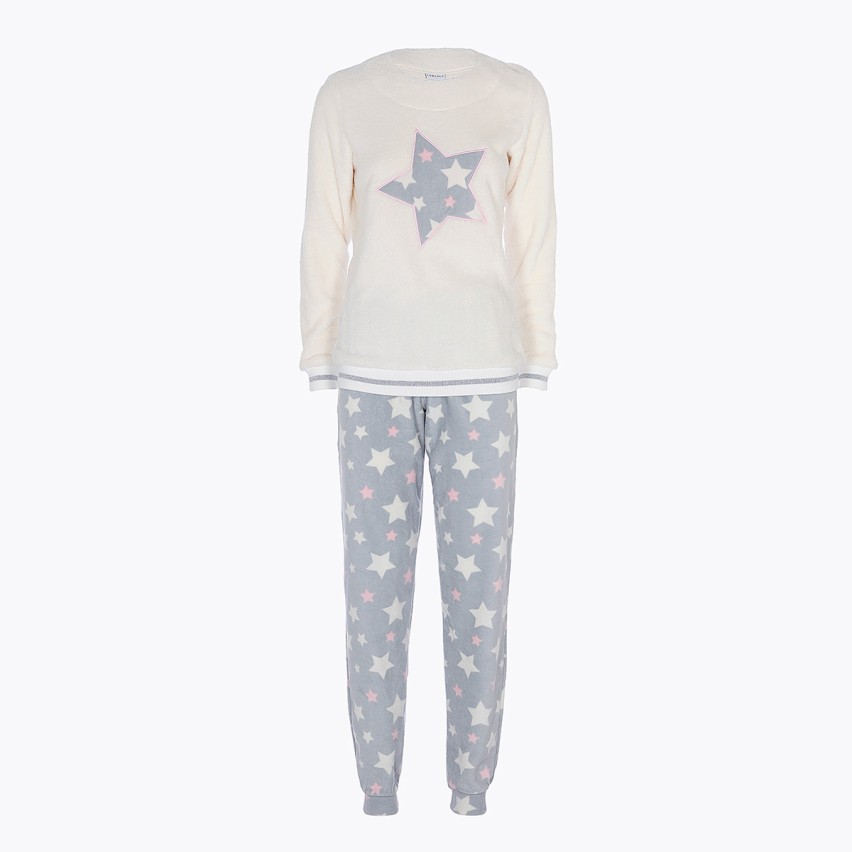 Pigiama Donna in caldo pile coral con stelline Lovable L0DNE