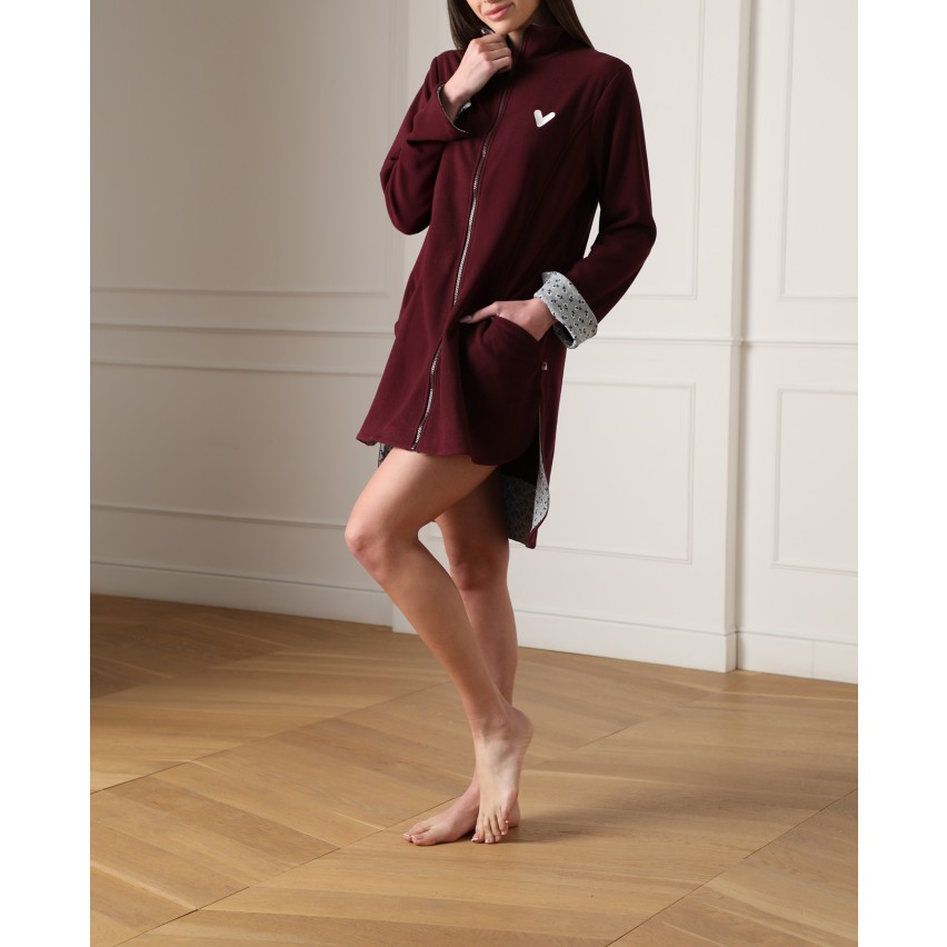 Vestaglia donna full zip in pile Lovable L0EAF