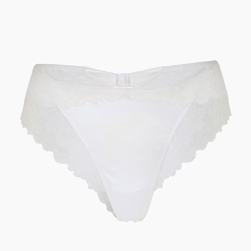 Slip brasiliana in pizzo e microfibra traslucida Lovable L0ETU