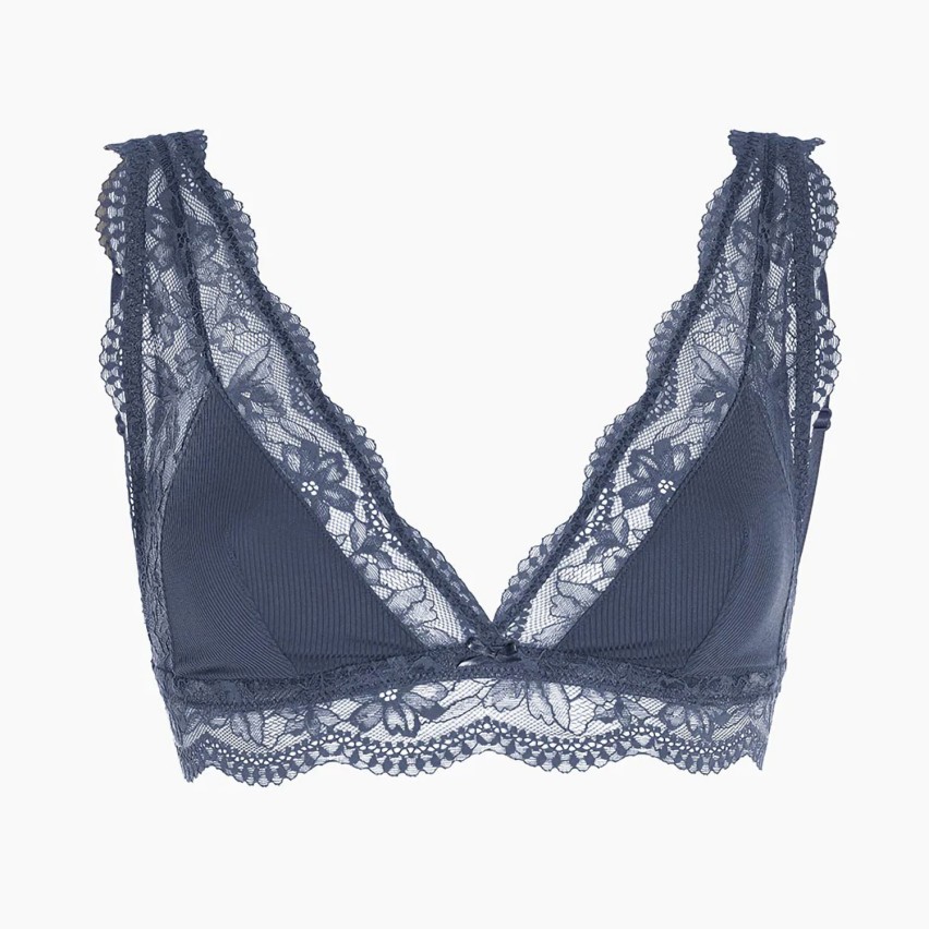 Bralette a triangolo senza ferretto in microfibra e pizzo Lovable L0EWR