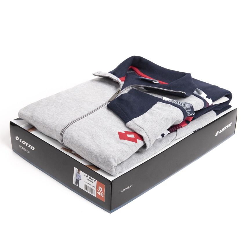 Tuta uomo Lotto LA1060 cotone primaverile grigio melange