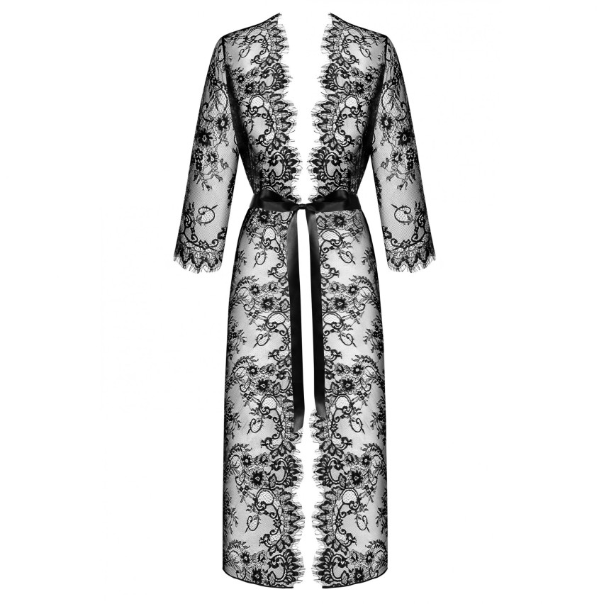 Vestaglia sexy in pizzo ciglia lunga peignoir Obsessive Lashy