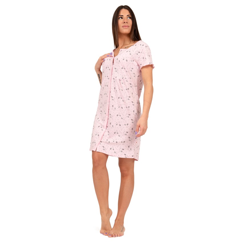 Camicia da notte aperta bottoni Lovable cotone leggero L0D6R