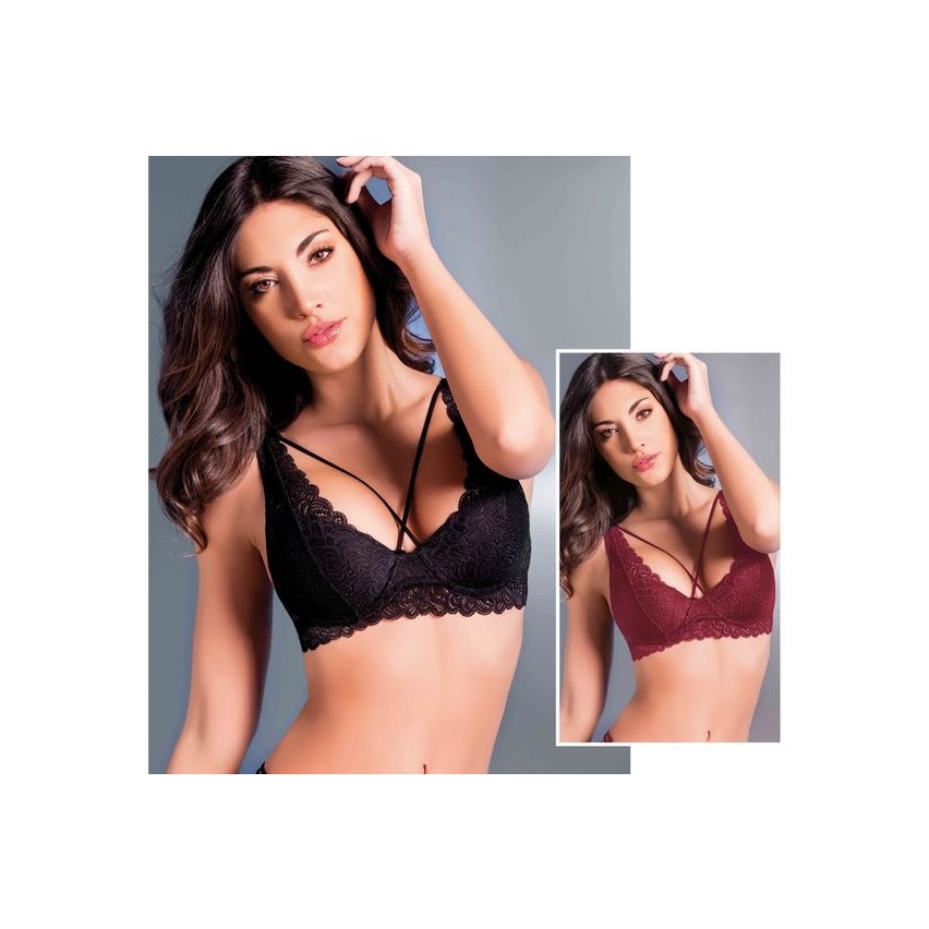 Bralette reggiseno Love and bra e slip pizzo 25098 