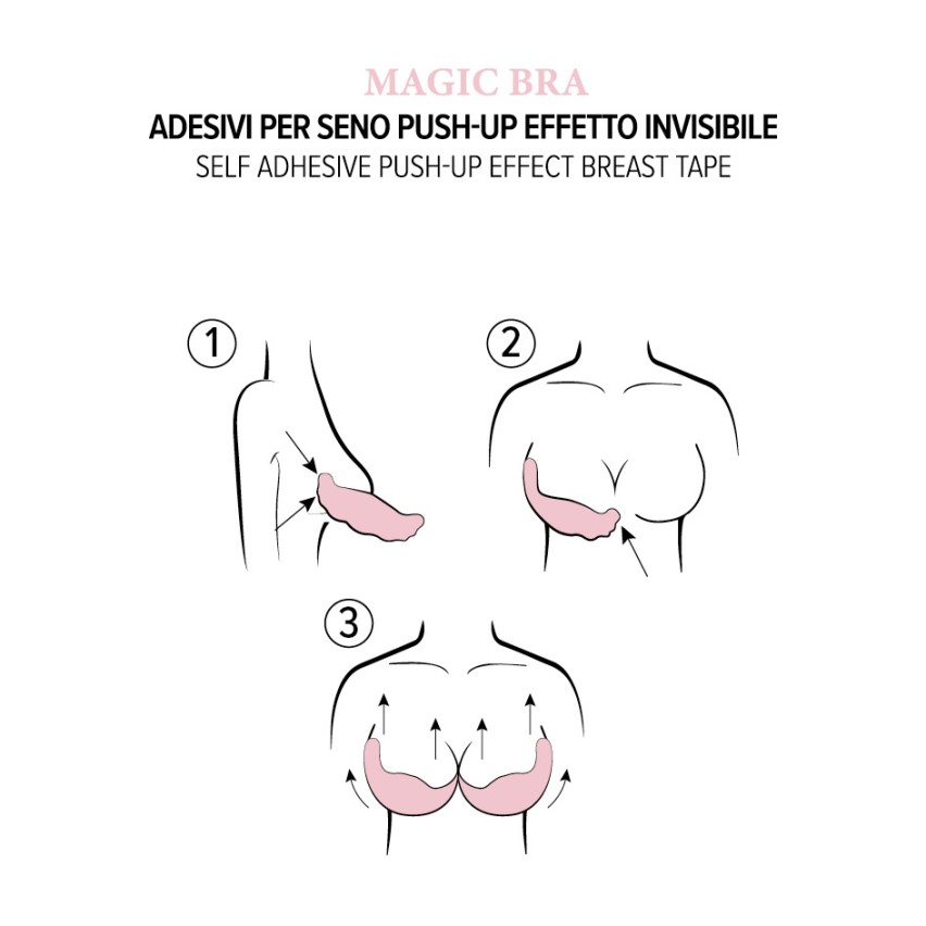 Coppe adesive push up Love and bra invisible bra