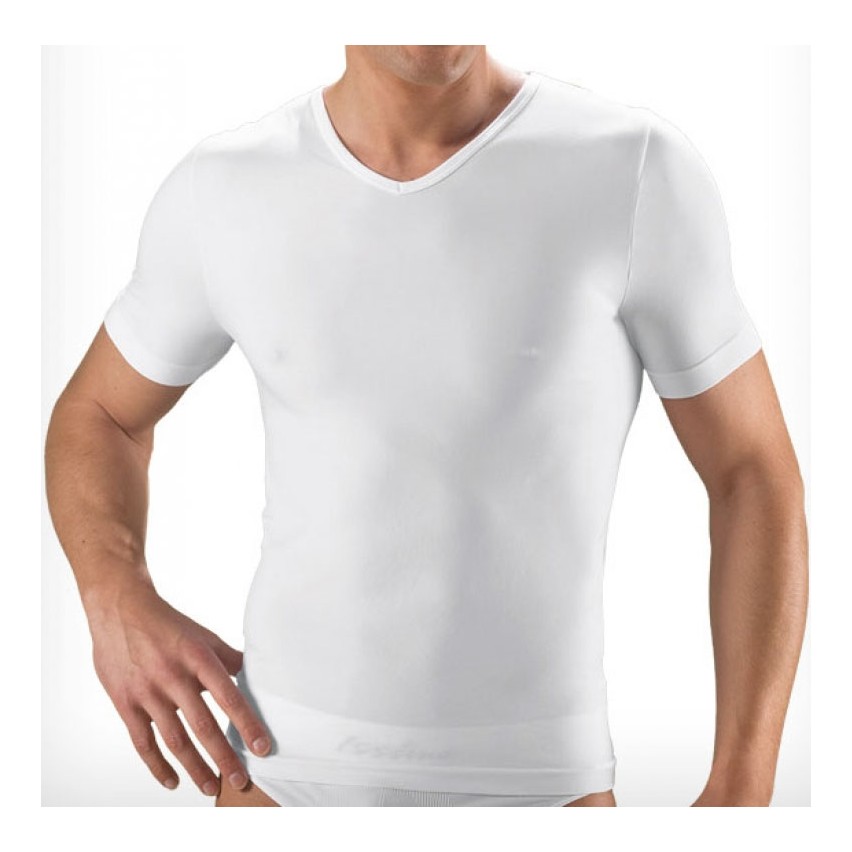 Maglia uomo microfibra Issimo 251 maniche corte scollo a V