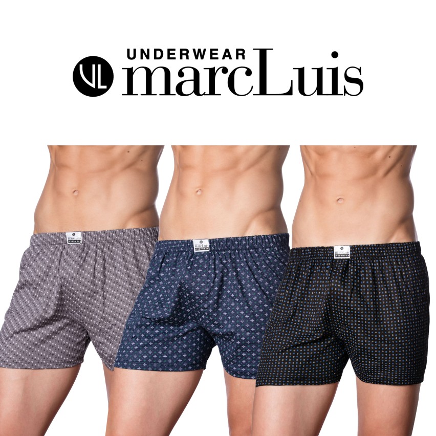 Boxer da uomo in maglina cotone Marc Luis 324 fantasia scuri taglia conformata