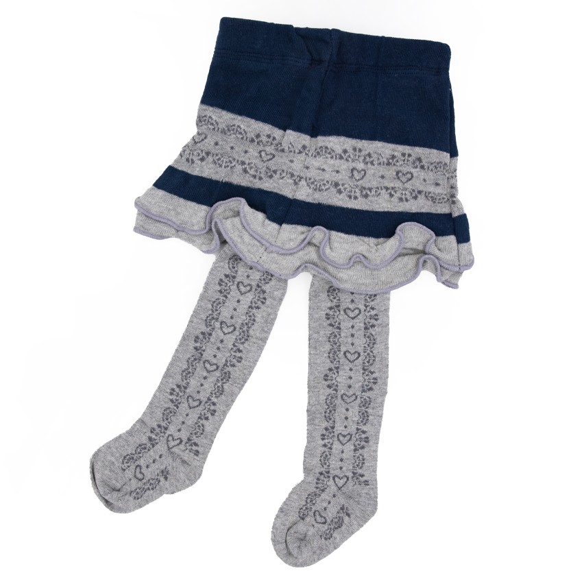 Collant con gonna neonata Meritex 0201 caldo cotone a fantasia