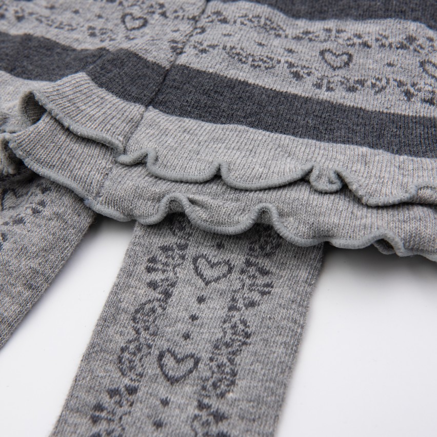 Collant con gonna neonata Meritex 0201 caldo cotone a fantasia
