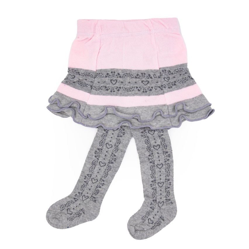 Collant con gonna neonata Meritex 0201 caldo cotone a fantasia