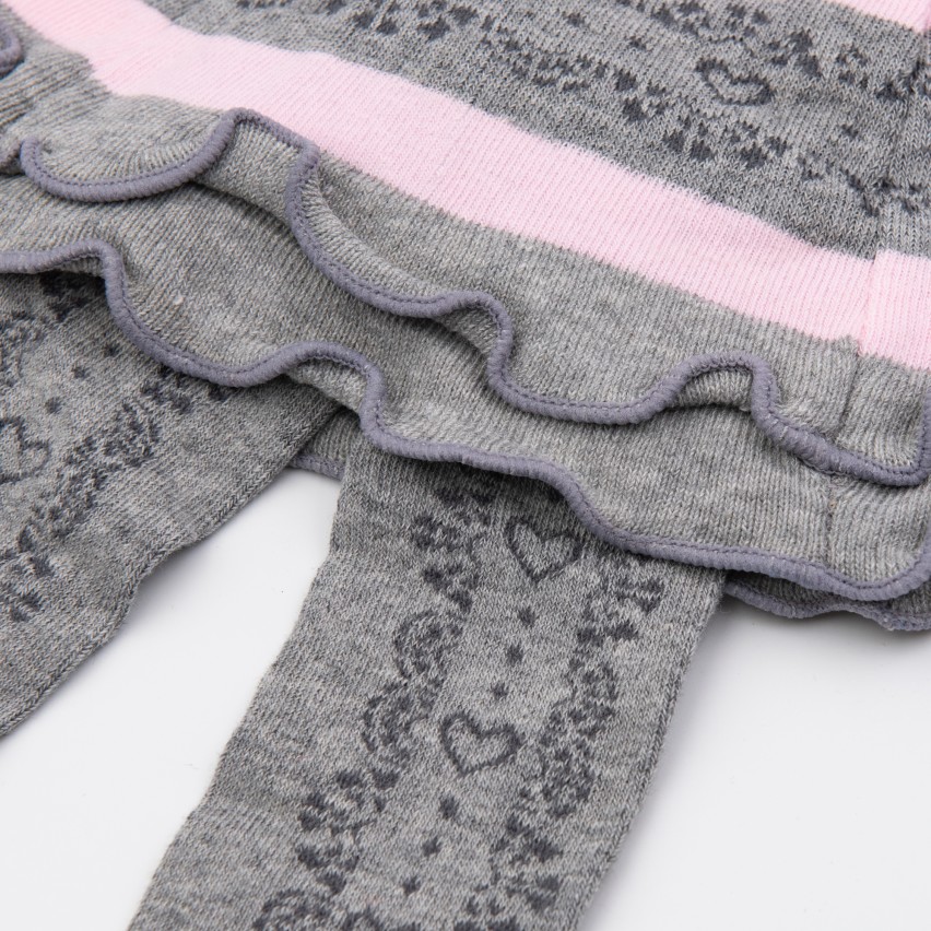 Collant con gonna neonata Meritex 0201 caldo cotone a fantasia