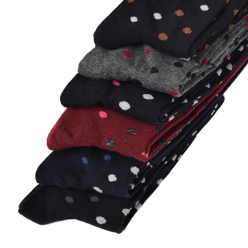 Calze lunghe gambaletto caldo cotone Meritex 6579 B 6 paia
