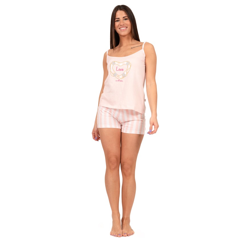 Pigiama top + pantaloncino Irge donna MIC2008