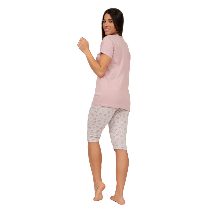 Pigiama donna estivo manica corta + pinocchietto Irge MIC2040