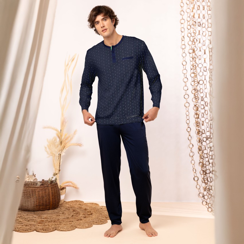 Pigiama Uomo 100% cotone fantasia palline Irge MIL2249 