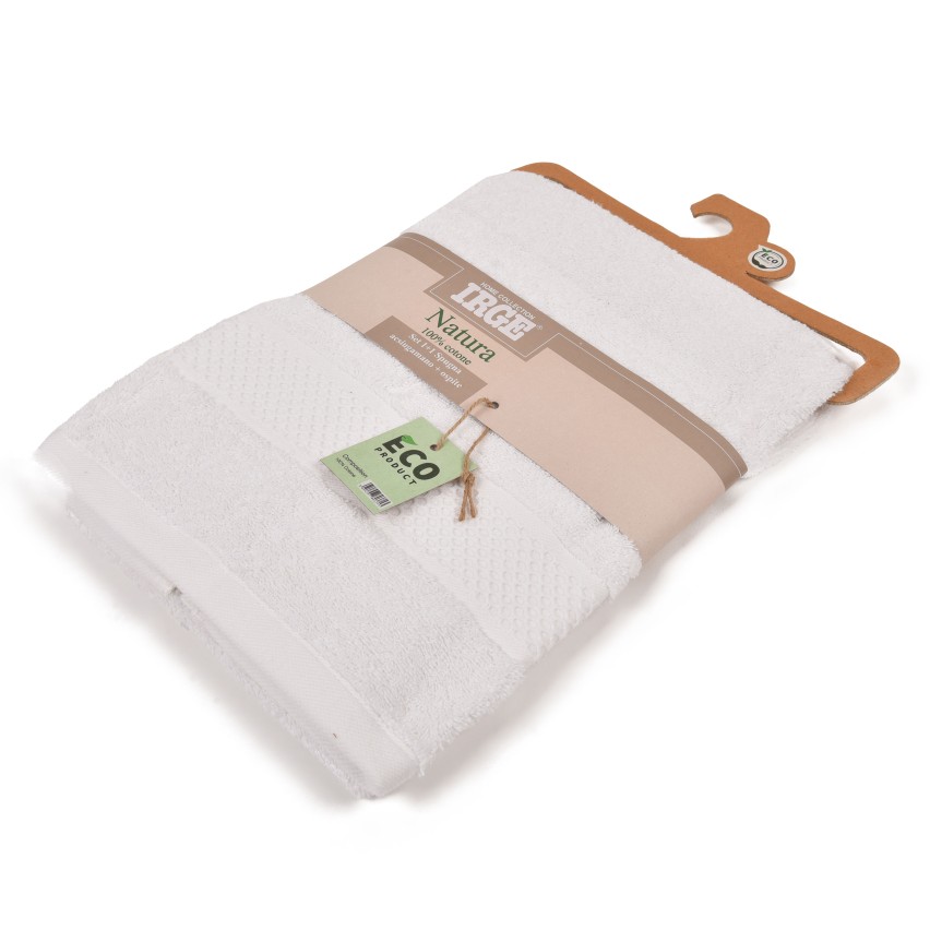 Asciugamani set viso + ospite spugna Irge Natura 