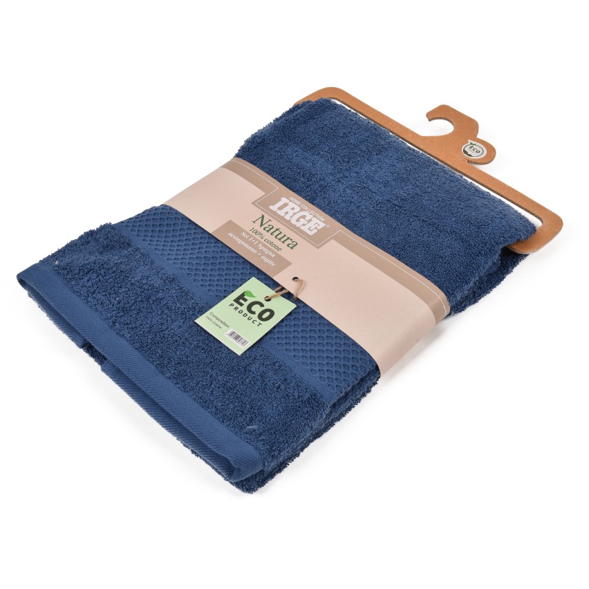 Asciugamani set viso + ospite spugna Irge Natura 