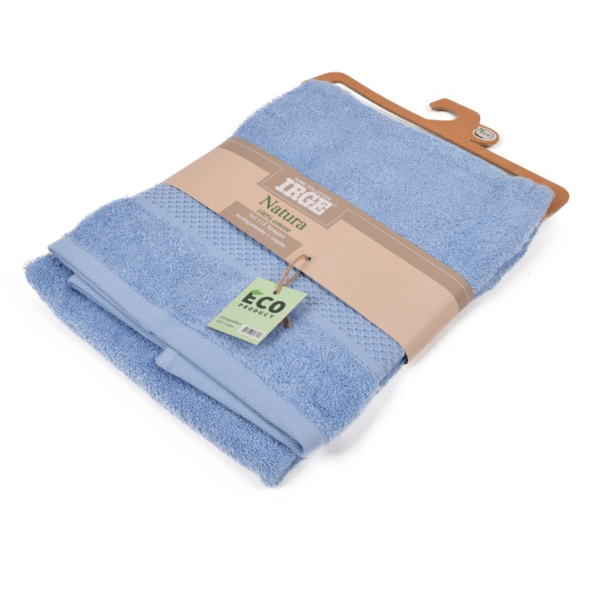 Asciugamani set viso + ospite spugna Irge Natura 