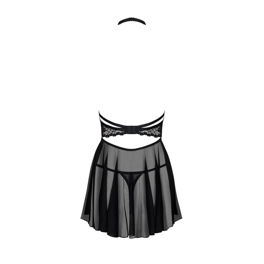 Sexy babydoll + perizoma Obsessive Nettsy seno scoperto 2 pz