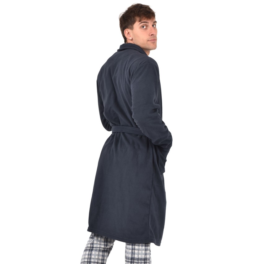 Vestaglia uomo in pile coral lunga con cinta Irge 1871