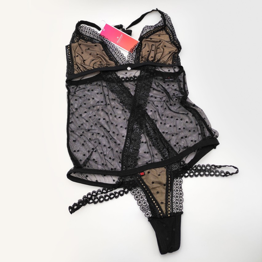 Body sexy Obsessive articolo 876-TED-1 trasparente pois