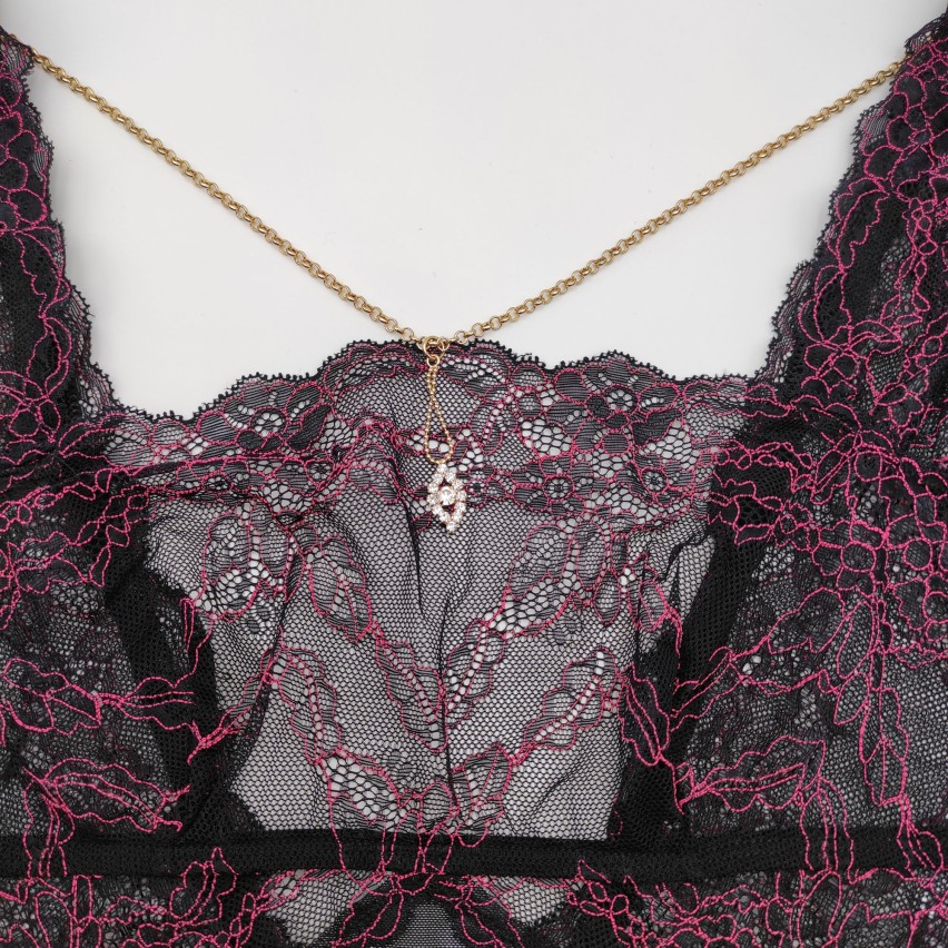 Sexy abito Obsessive sedusia chemise e thong con gioiello 