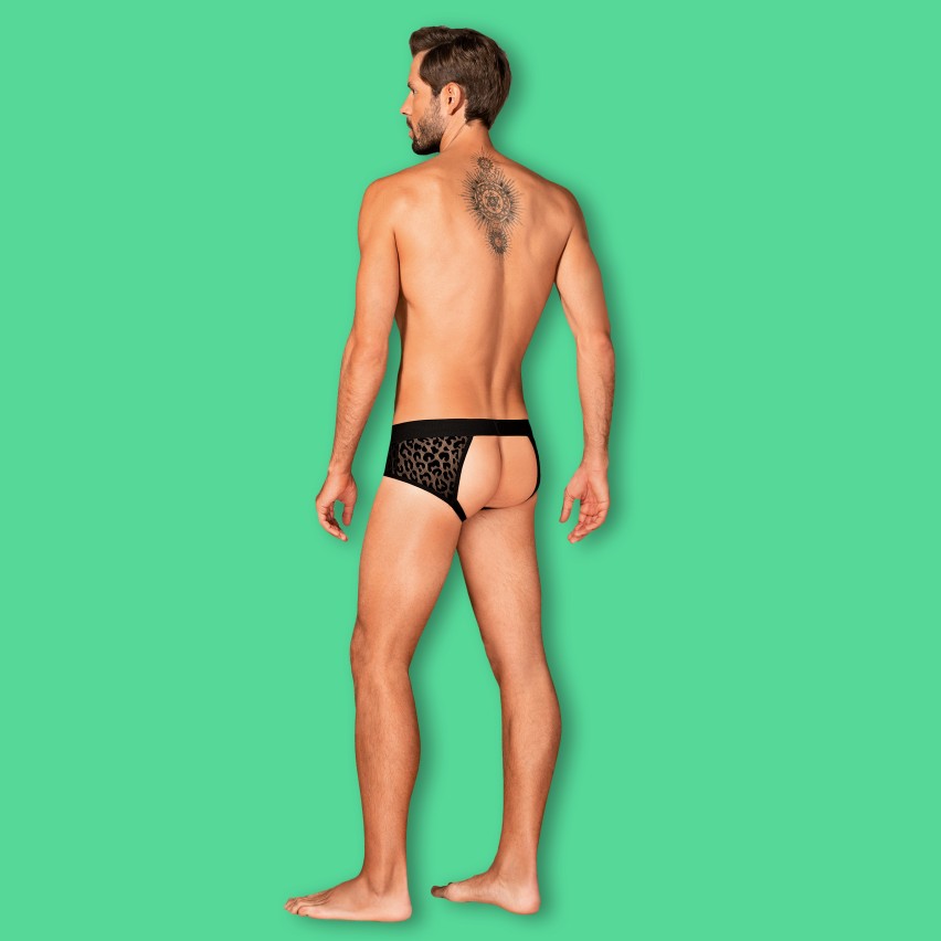 Intimo sexy maschile slip uomo aperto Azmeron jockstrap stampa animalier