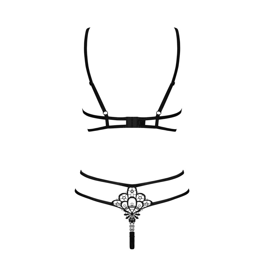 Reggiseno + perizoma intimo aperto sexy Obsessive Badossa 2 pezzi set