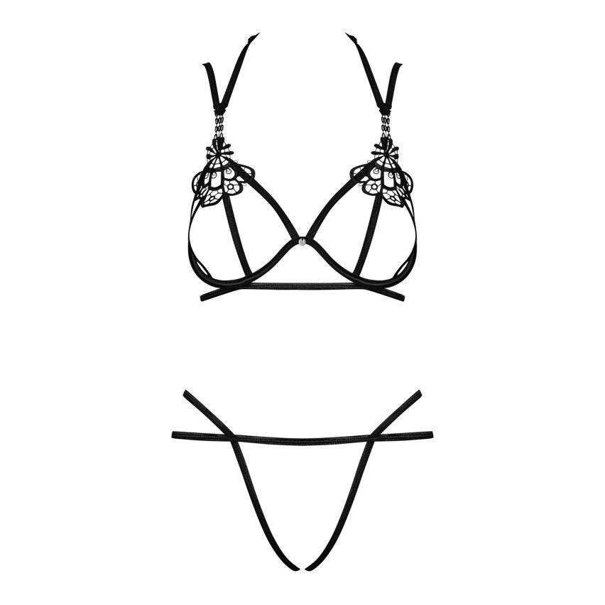 Reggiseno + perizoma intimo aperto sexy Obsessive Badossa 2 pezzi set