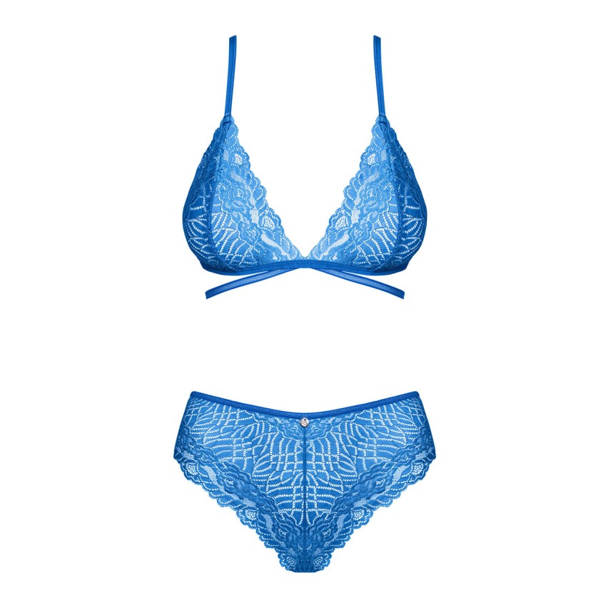 Sensuale set coordinato blu Obsessive Bluellia 2-pcs set 