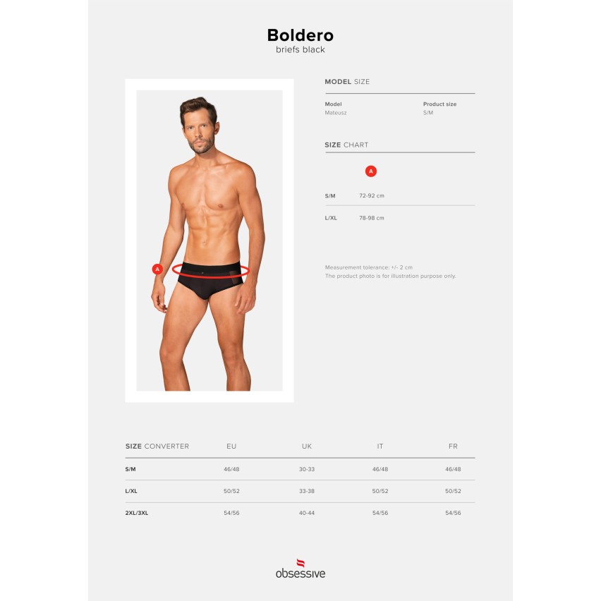 Slip uomo nero microfibra intimo sexy Boldero briefs Obsessive