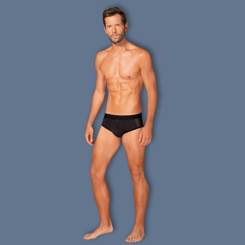 Slip uomo nero microfibra intimo sexy Boldero briefs Obsessive