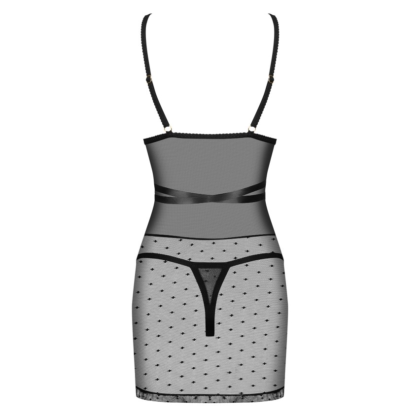 Sottoveste e perizoma Obsessive Bowessa chemise & thong raso