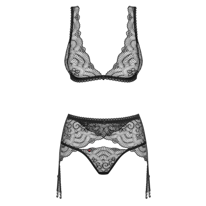 Set sexy Reggiseno + reggicalze + perizoma Obsessive Firella