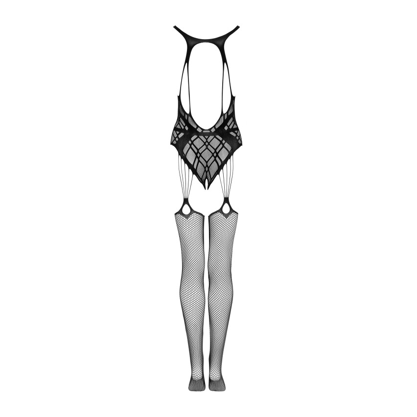 Tutina sexy hot cinghie a rete bodystocking Obsessive G324