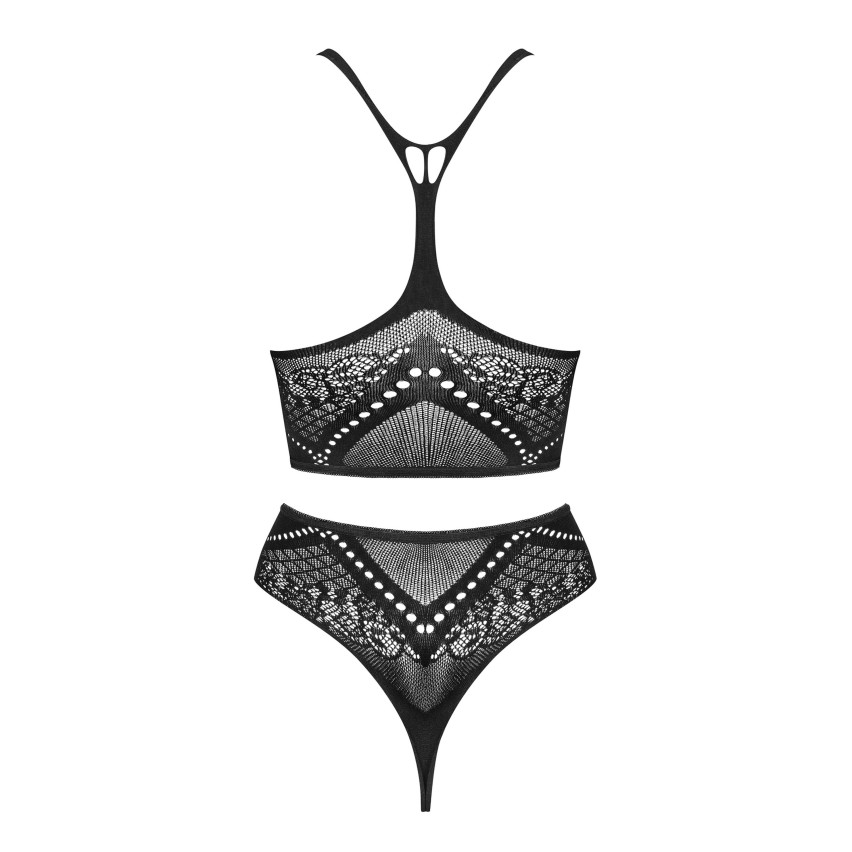 Completino sexy top + panties aperto Obsessive K103 - set 2 pezzi
