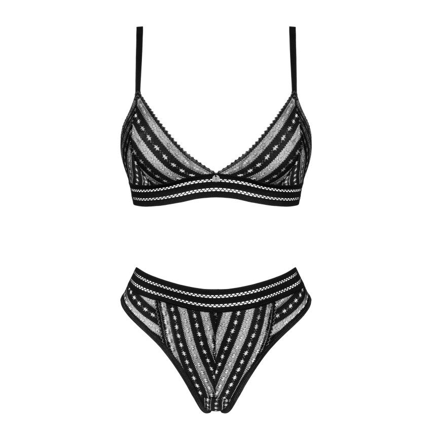 Reggiseno triangolo + panties taglio sexy Obsessive Natilya
