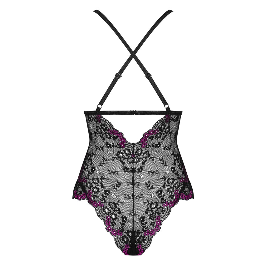 Body sexy pizzo e microfibra Obsessive Vanessme teddy