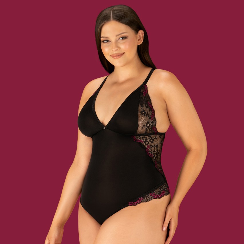 Body sexy pizzo e microfibra Obsessive Vanessme teddy