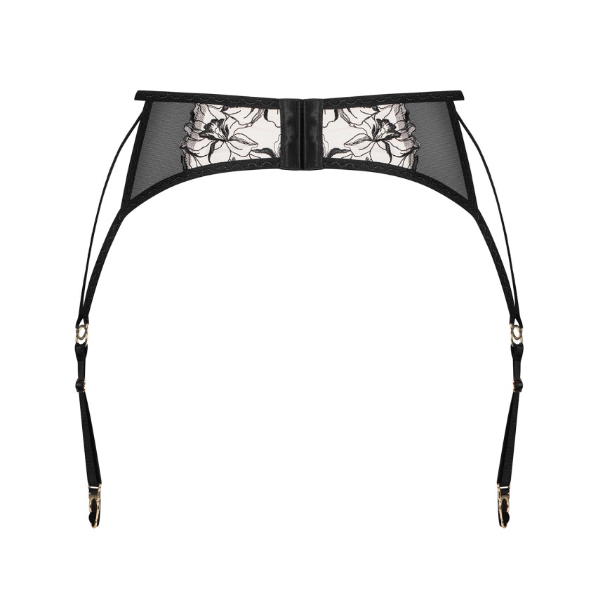 Reggicalze sexy in tulle ricamato Obsessive Vila Blanes garter belt