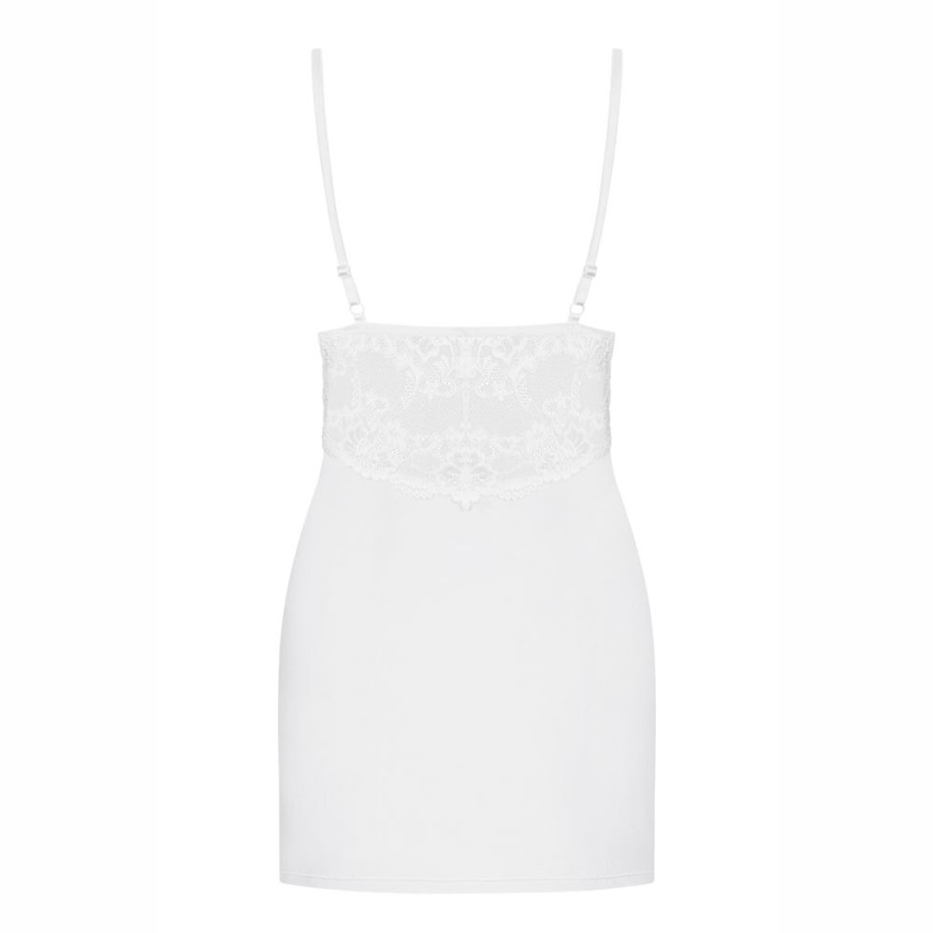 Sexy set sottoveste + perizoma Obsessive 810-che-2 bianco