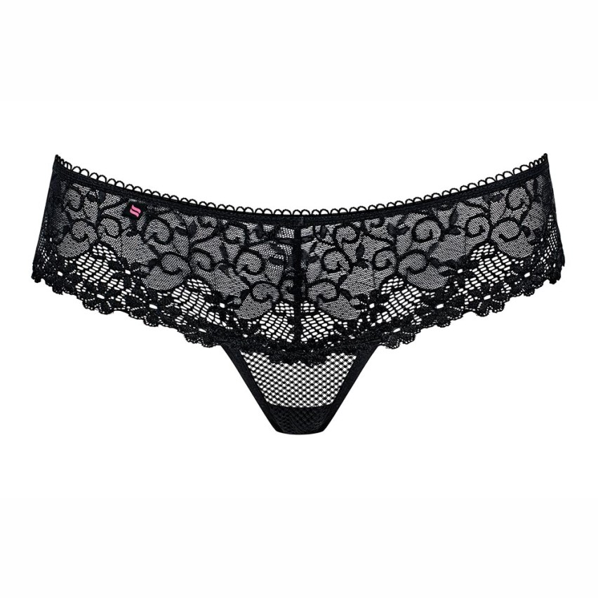 Sexy slip panty Obsessive 821-pan-1 in pizzo nero