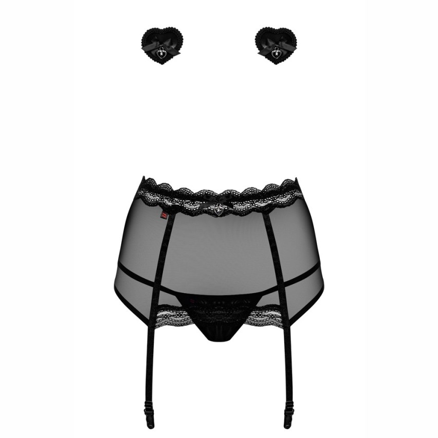 Coordinato intimo sexy hot Obsessive 839 sea 1 nero