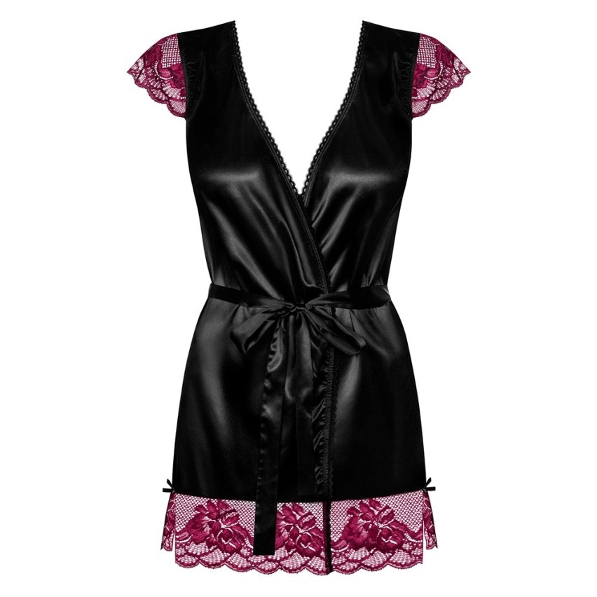 Sexy vestaglia Obsessive 842-pei-1 corta in raso